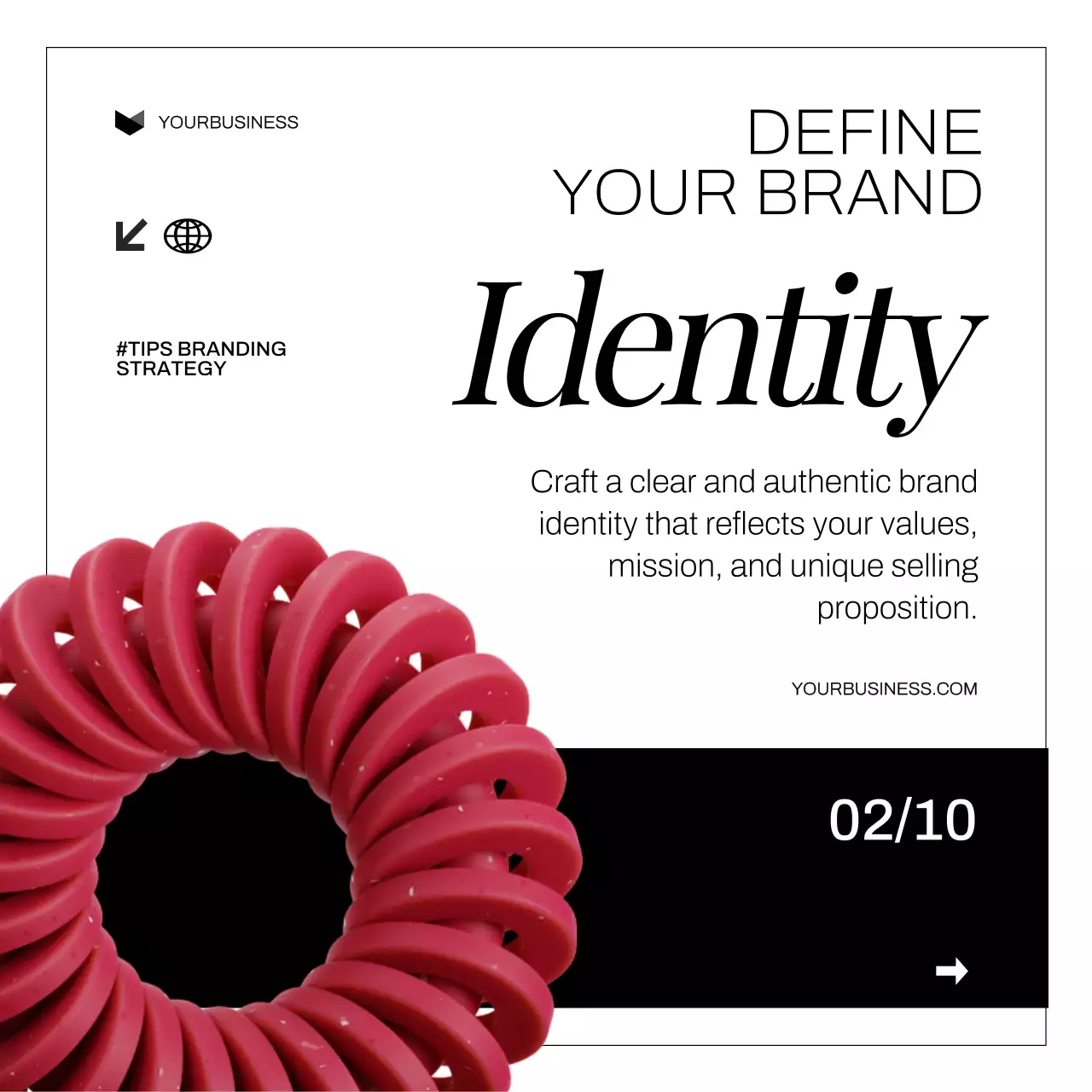 Red Modern Branding Promotion Social Media Post