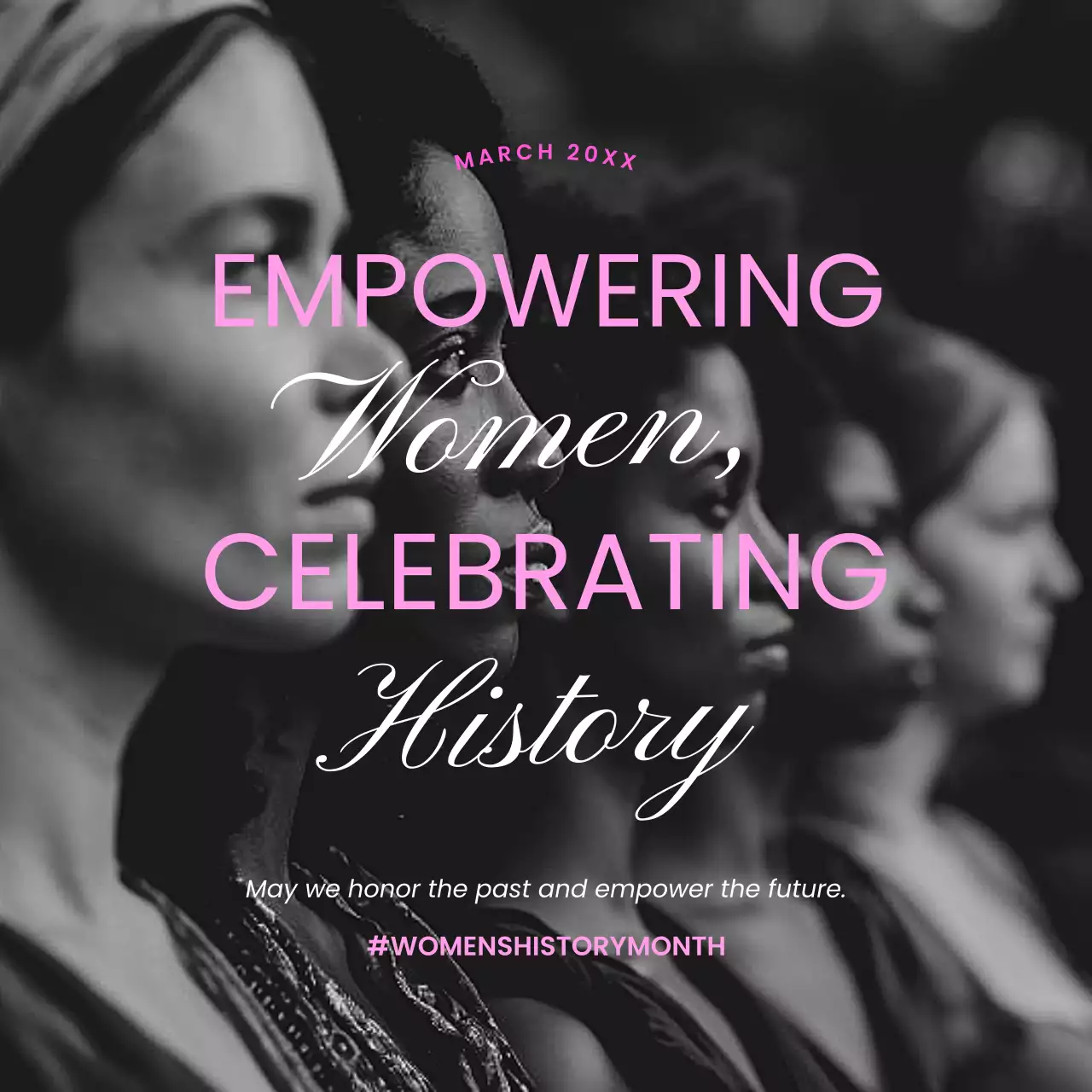 Black Elegant Women Event Social Media Post