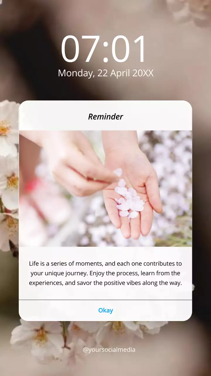White Minimal Reminder Notification Instagram Post