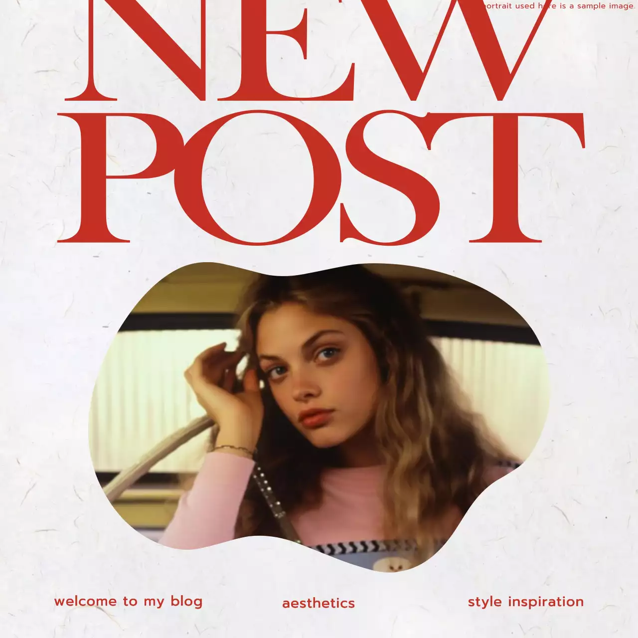 Red Trendy Blog Announcement Instagram Post