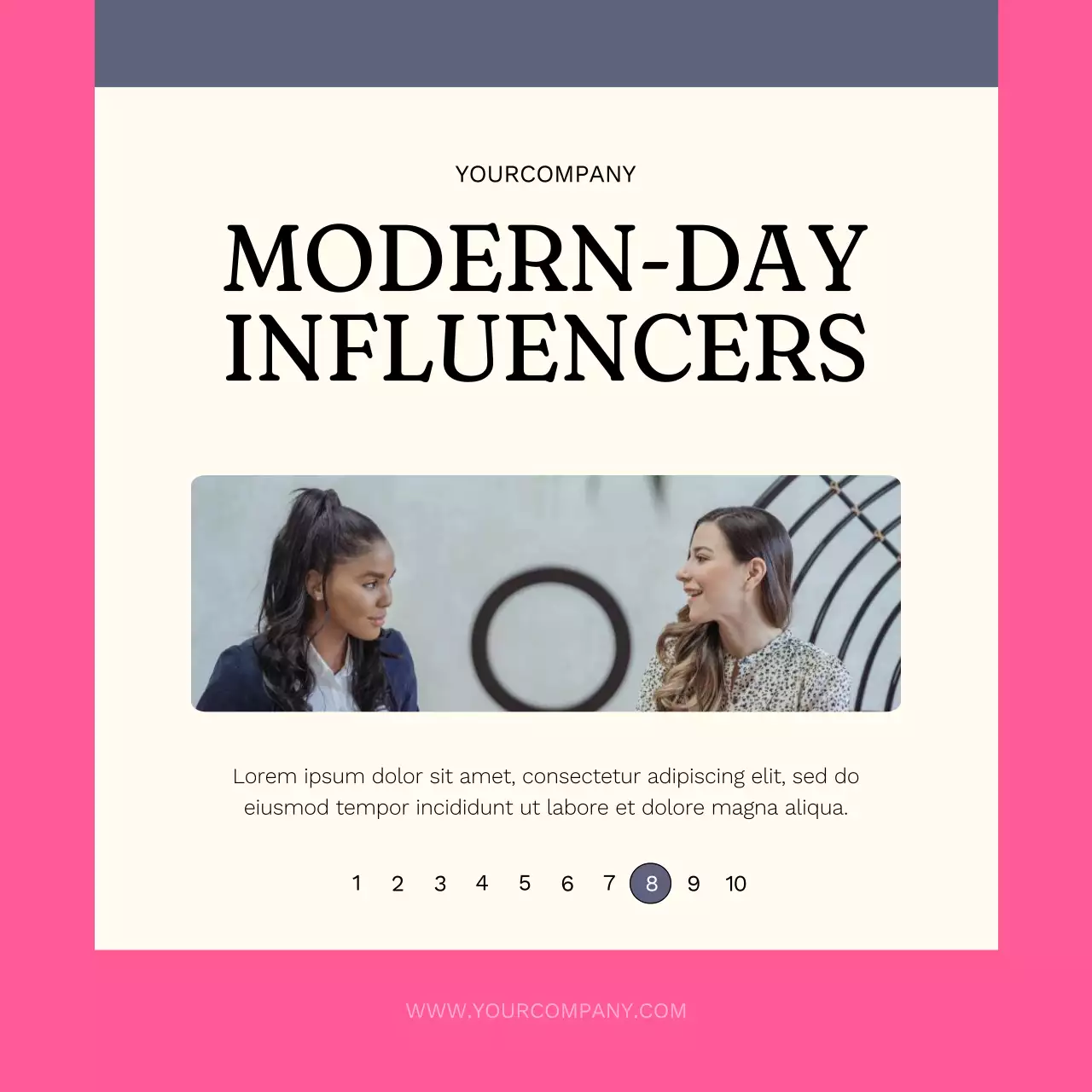 Pink Modern Women's Celebration Promotion Social Media Post