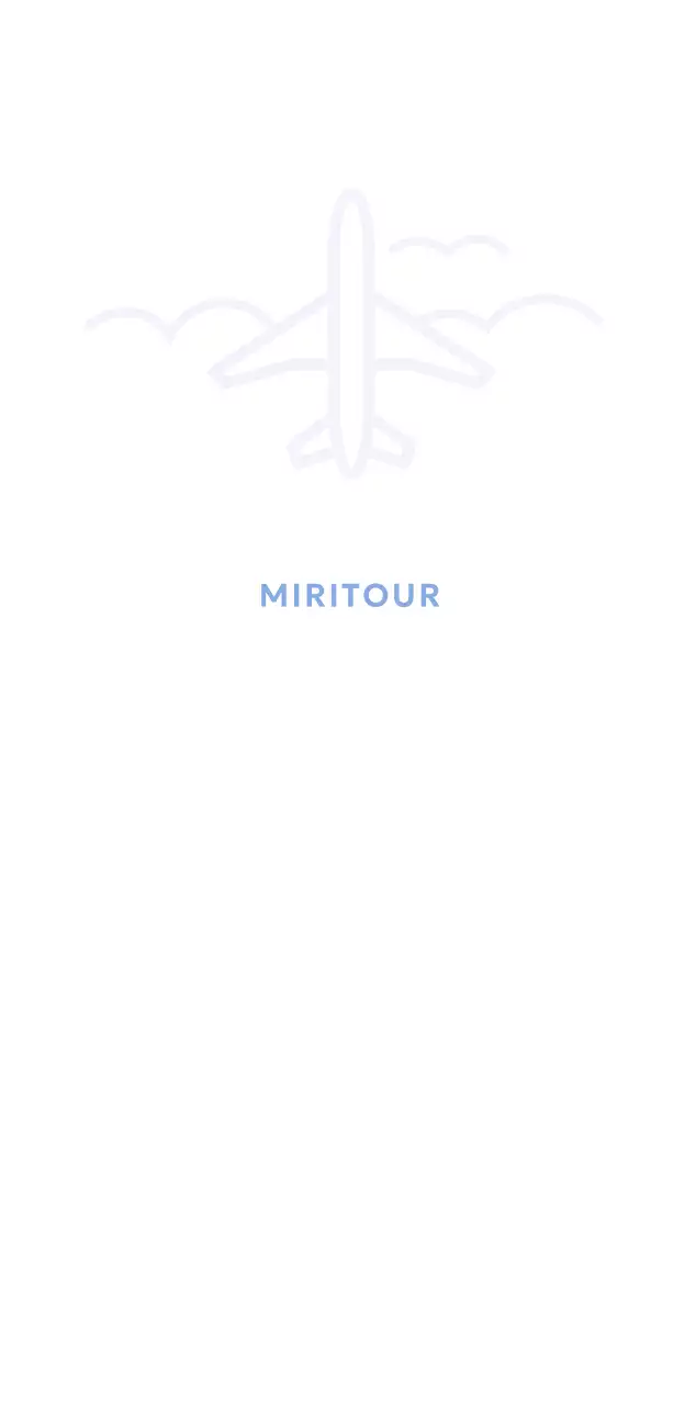 파랑색 그레이션과 비행기 일러스트가 있는 심플한 느낌의 여행사 굿즈