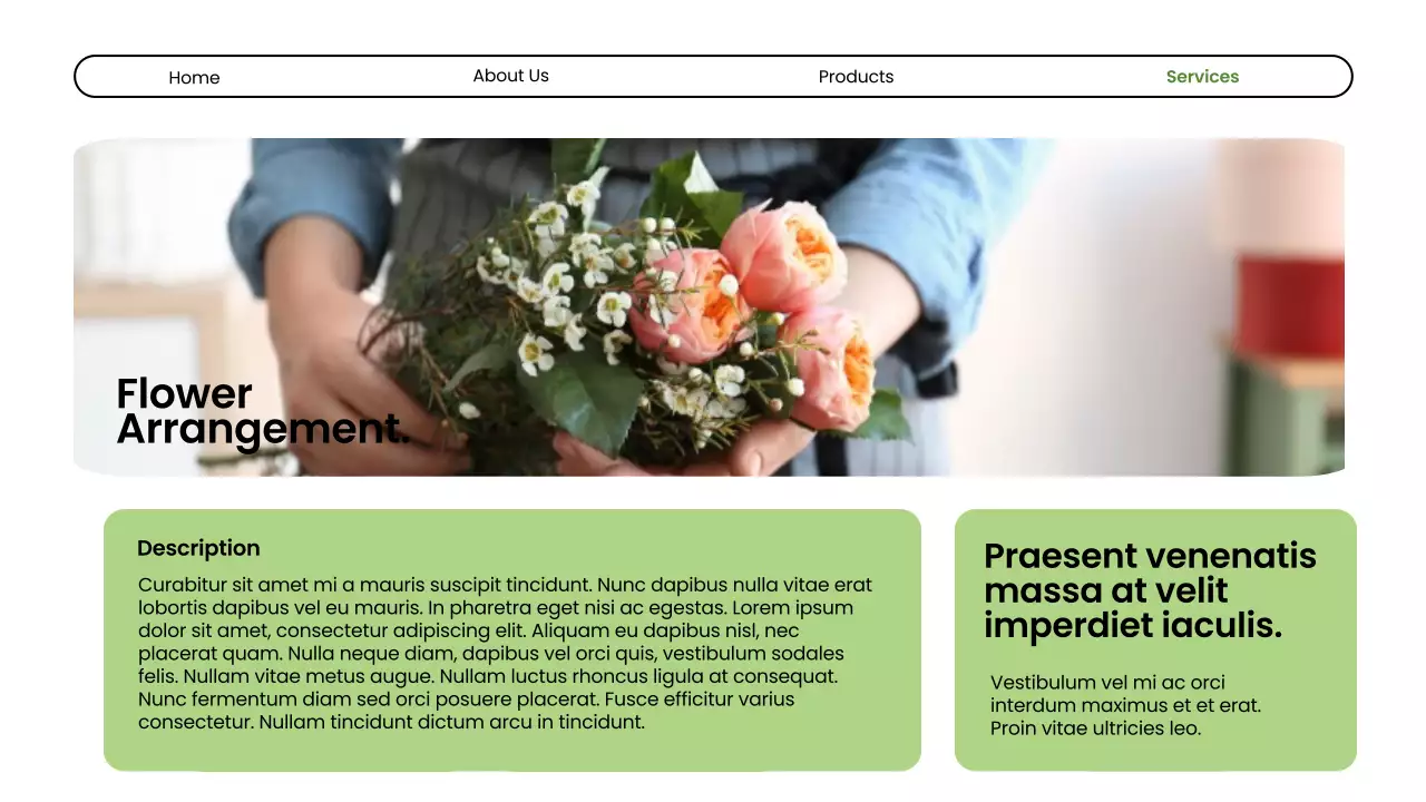 Green Modern Flower Promotion Presentation