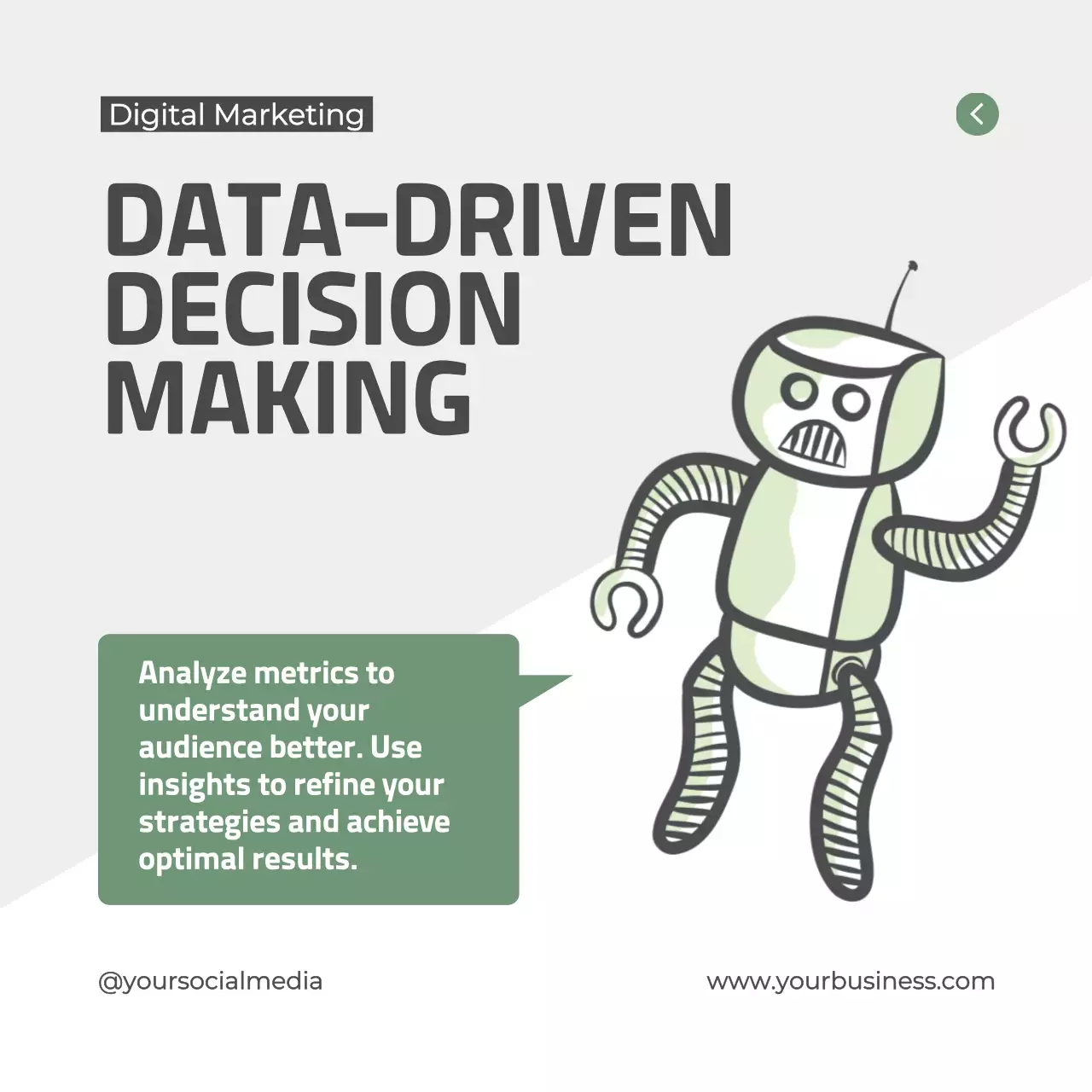 Green Modern Digital Marketing Guide Social Media Post