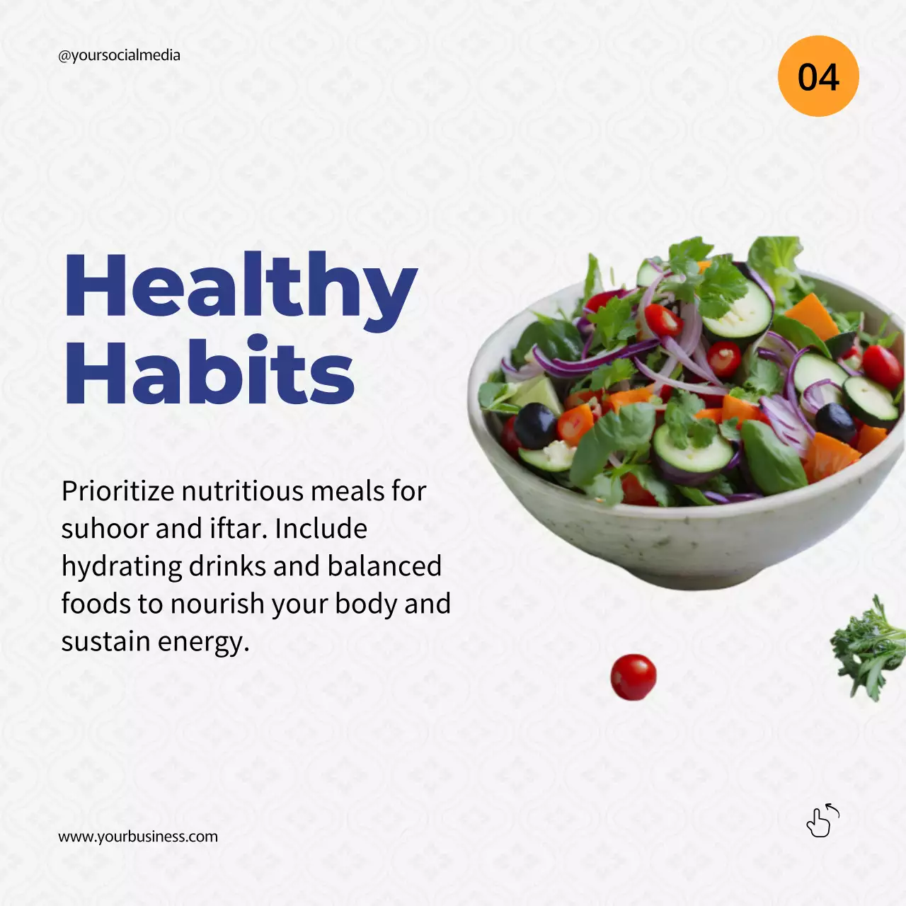 Orange Traditional Ramadan Promotion Social Media Post