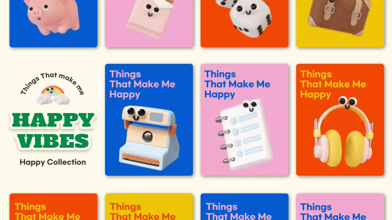 Rainbow Trendy Happy Collection Presentation