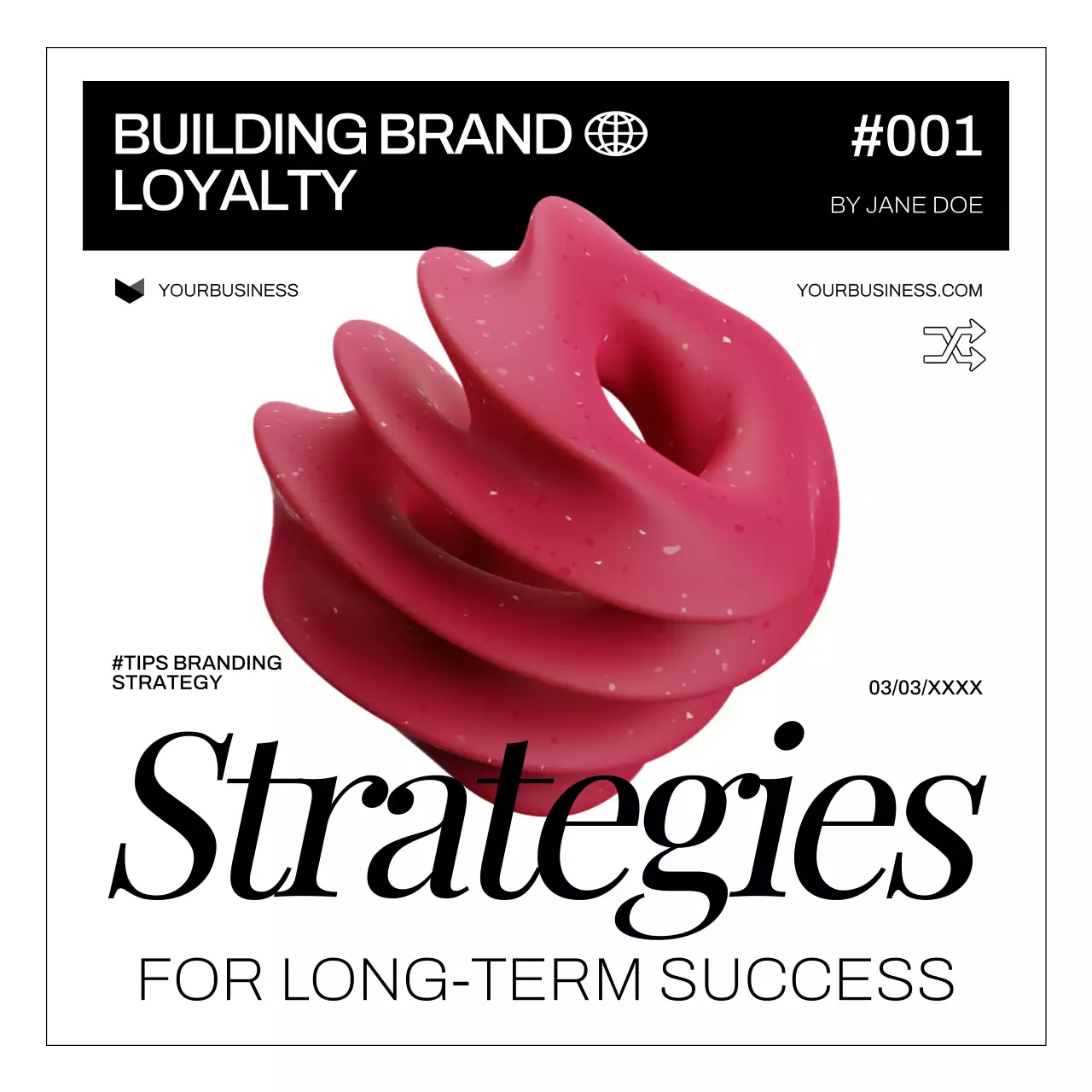 Red Modern Branding Promotion Social Media Post