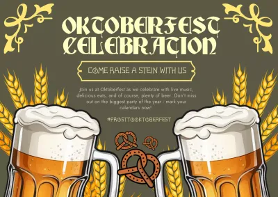 Brown Vintage Oktoberfest Promotion Poster