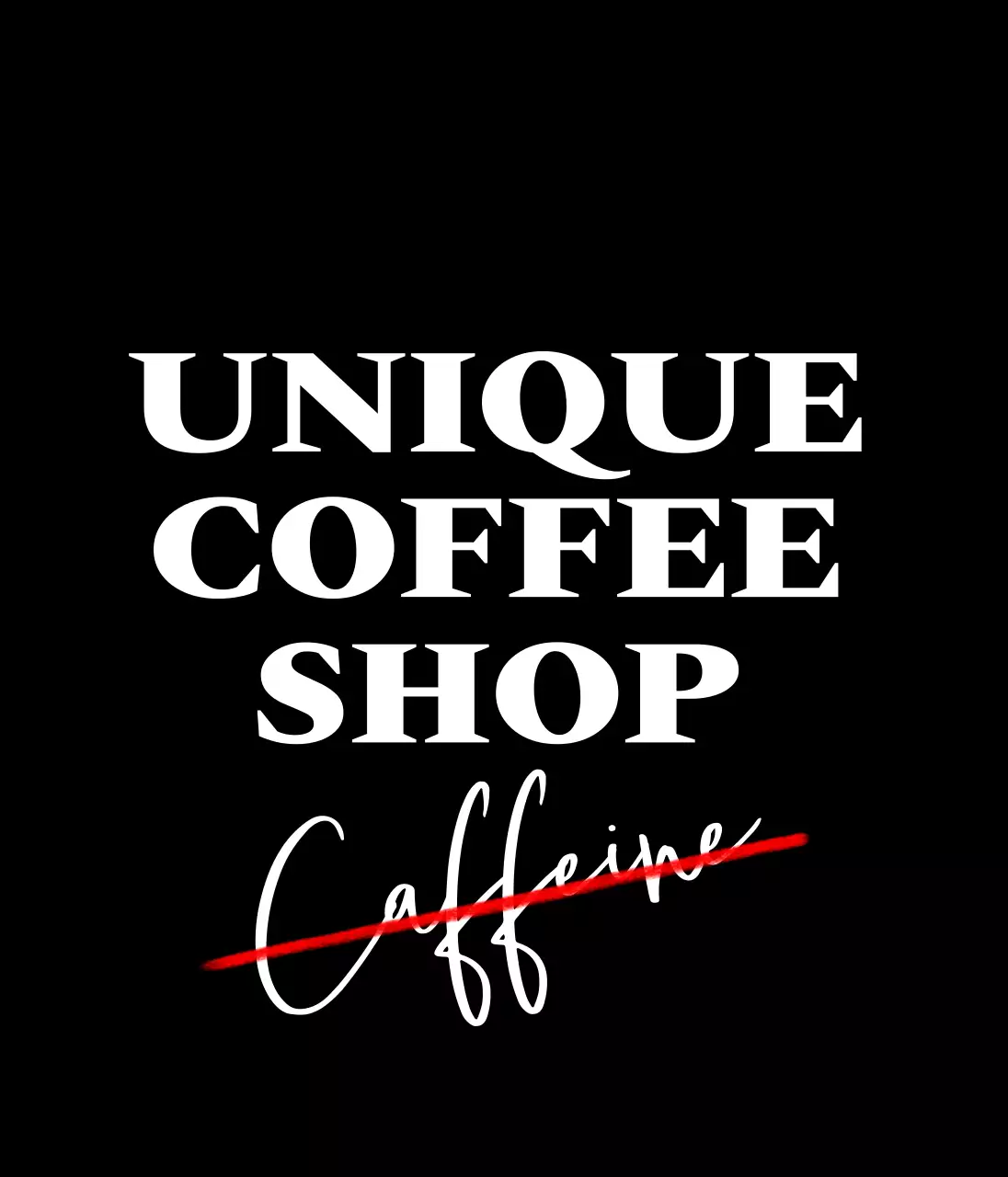 레터링 컨셉의 커피숍 홍보용