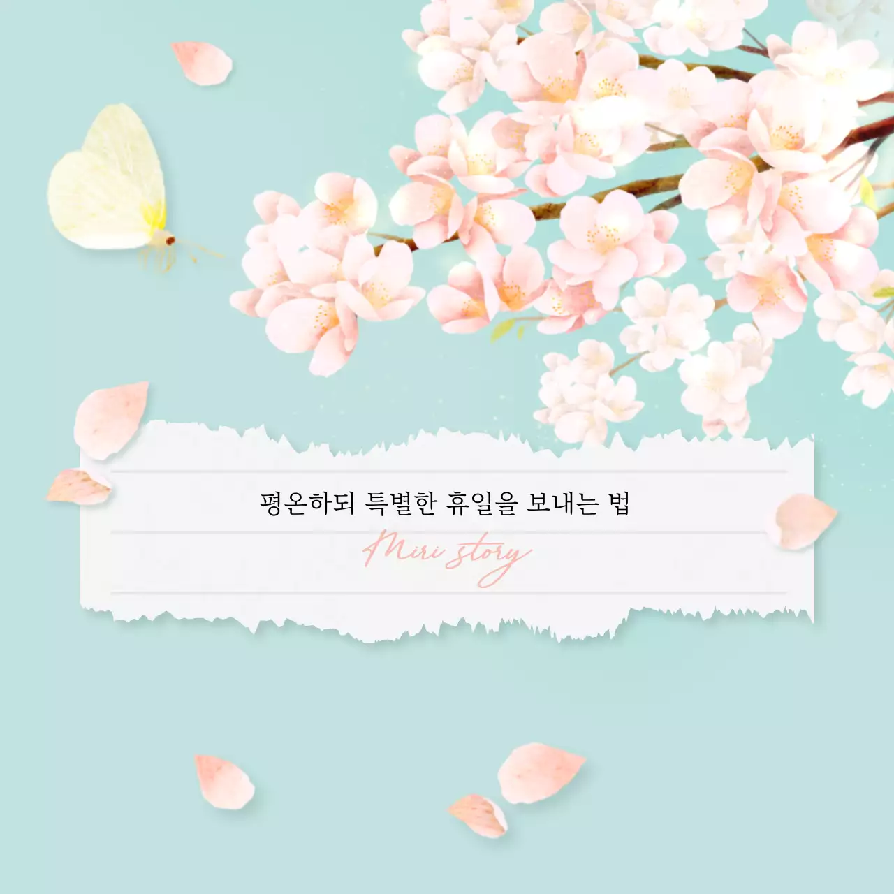 핑크색과 흰색의 심플한 가게 공지