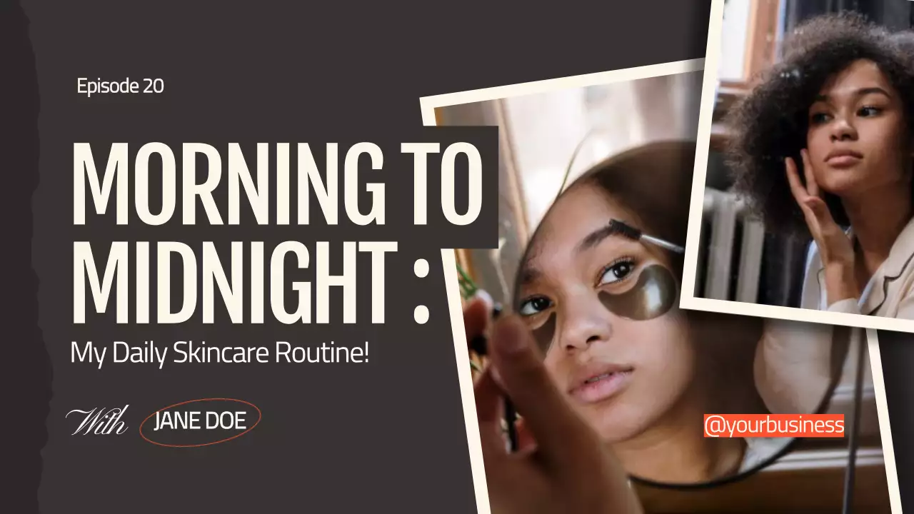 Black Modern Skincare Vlog YouTube Thumbnail