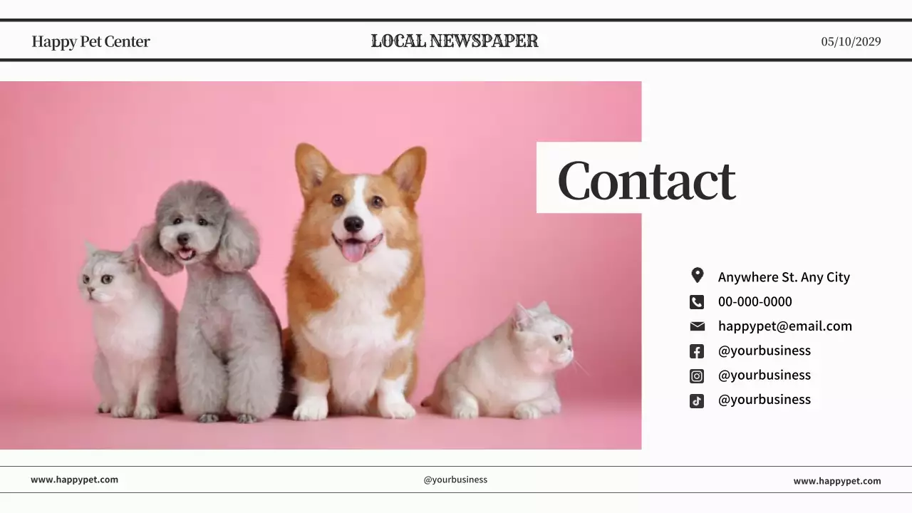 Black Classic Pet News Announcement Presentation