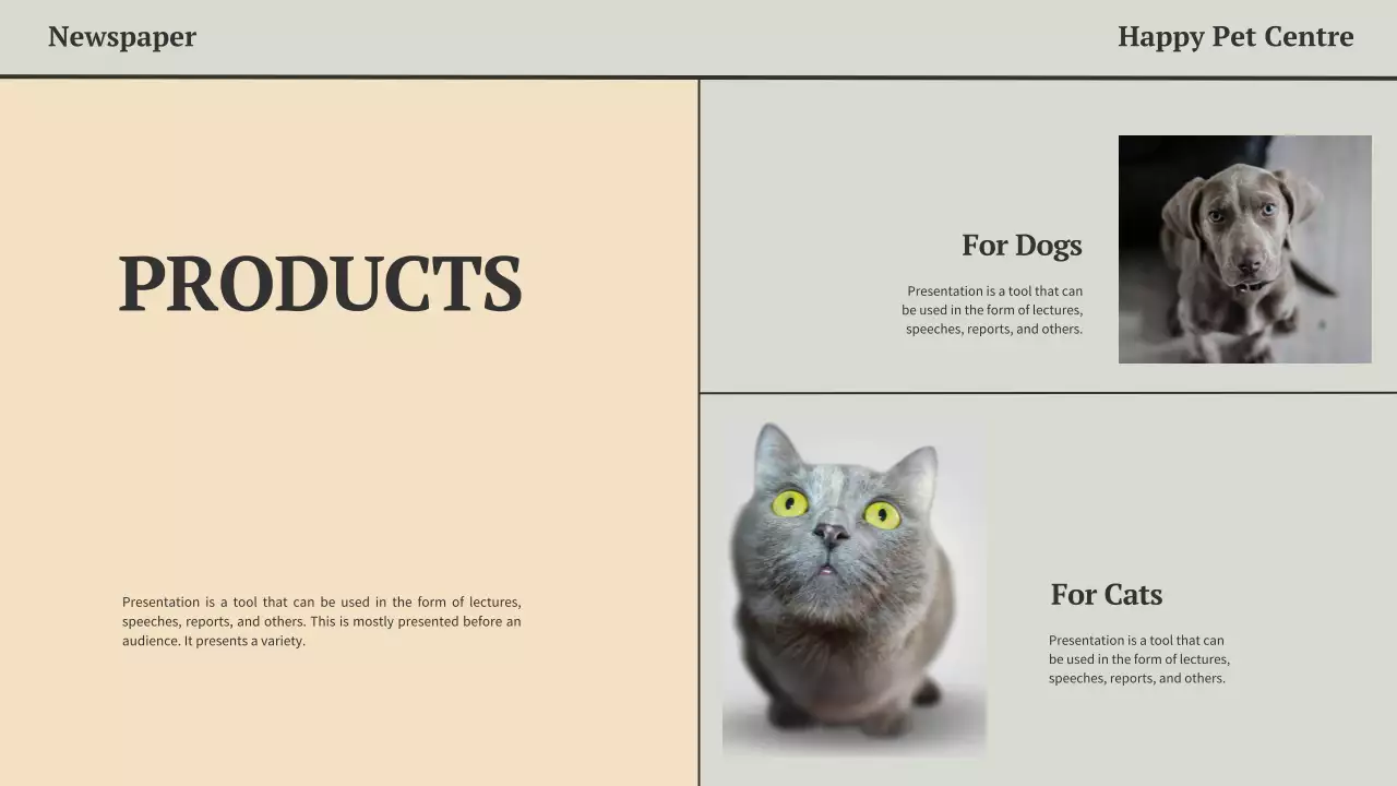 Beige Classic Pet News Presentation