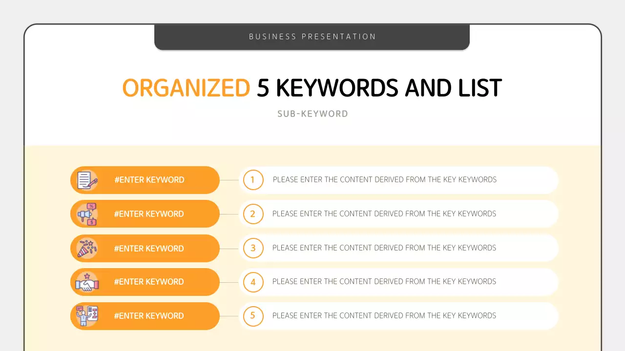 오렌지 심플 비즈니스 프레젠테이션