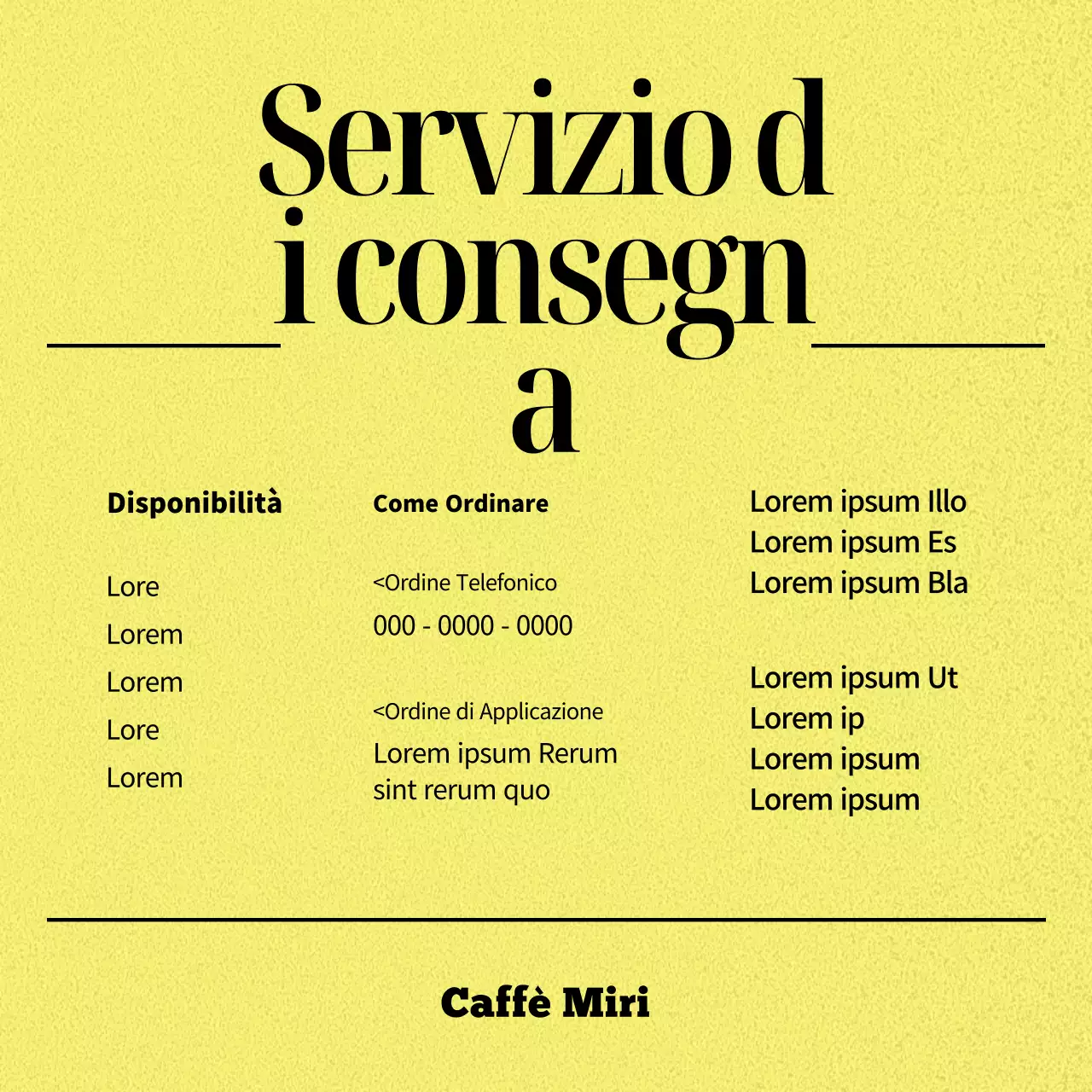 Postazione di design per il proprietario di un caffè alla moda in giallo e nero