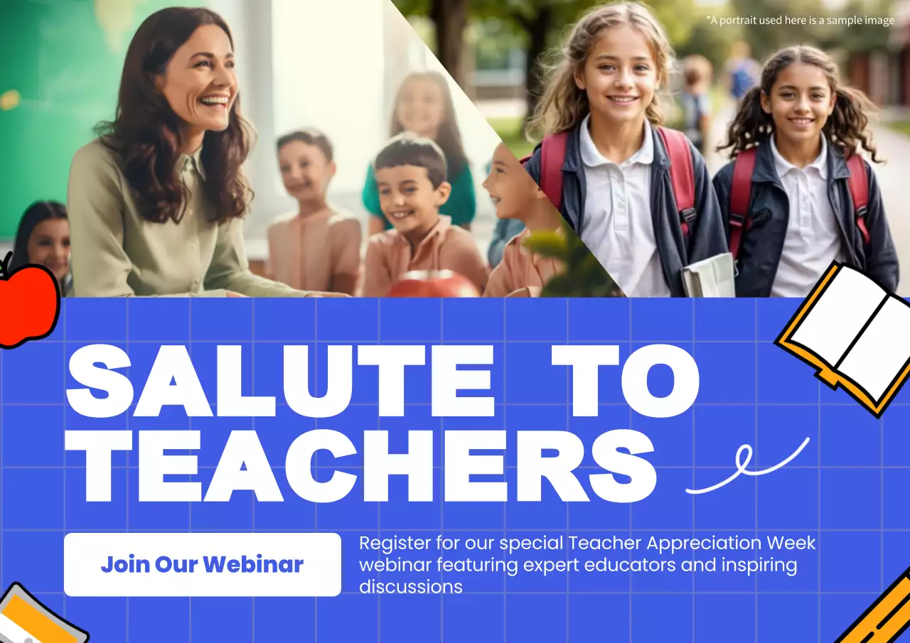 Blue Modern Teacher Appreciation Week Poster