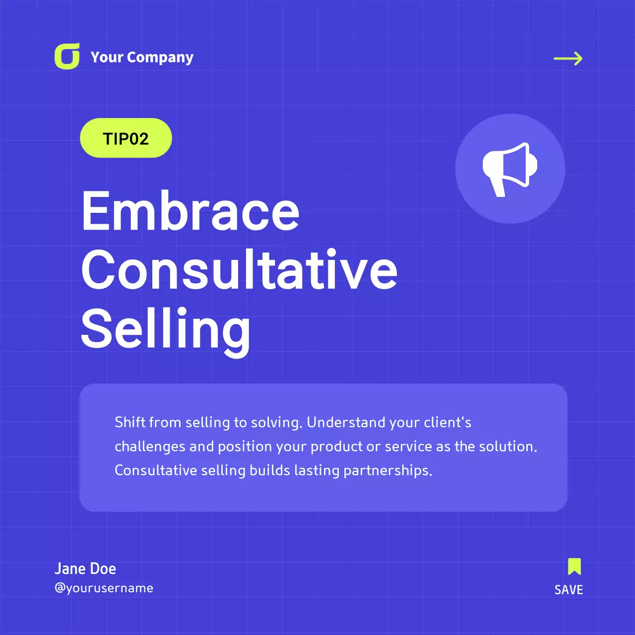 Blue Modern Sales Guide Social Media Post