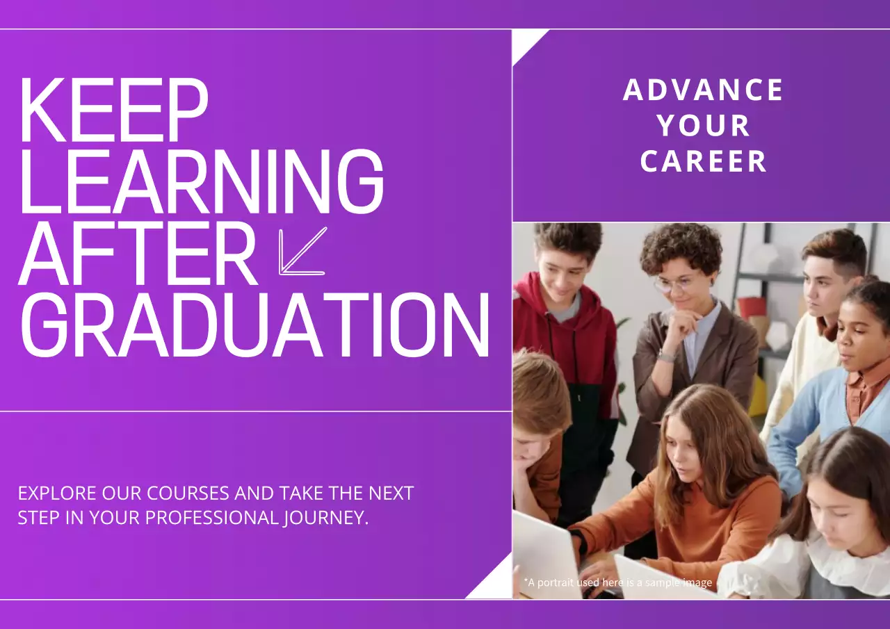 Purple Modern Career Promotion Poster