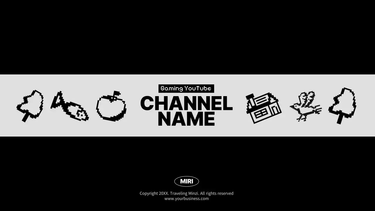 Thumbnail YouTube Promosi Game Retro Hitam