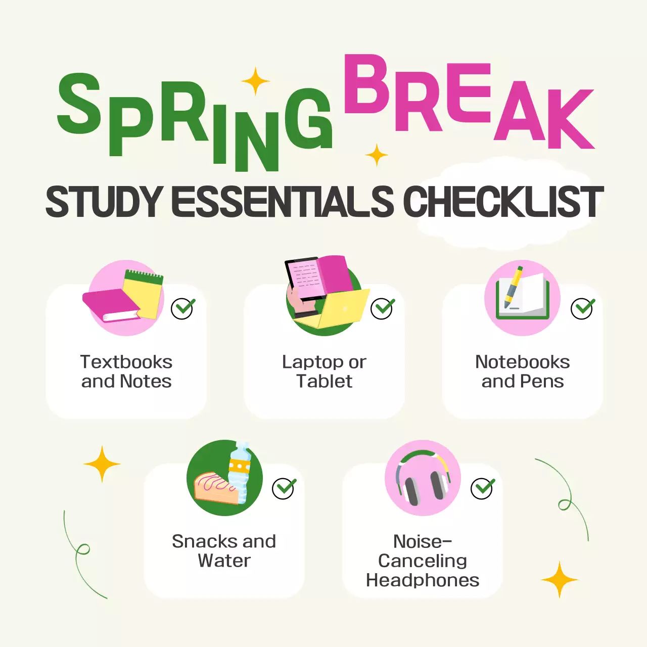 Colourful Trendy Study Announcement Poster