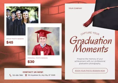 Red Elegant Graduation Promotion Poster