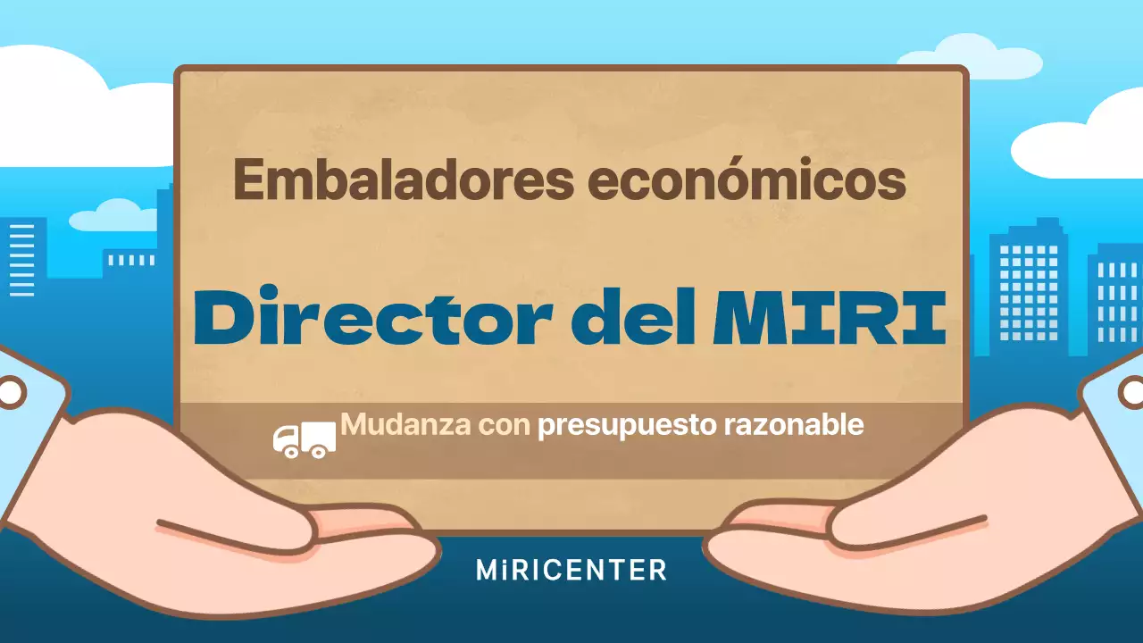 Bonito anuncio de empresa de envases azul y marrón