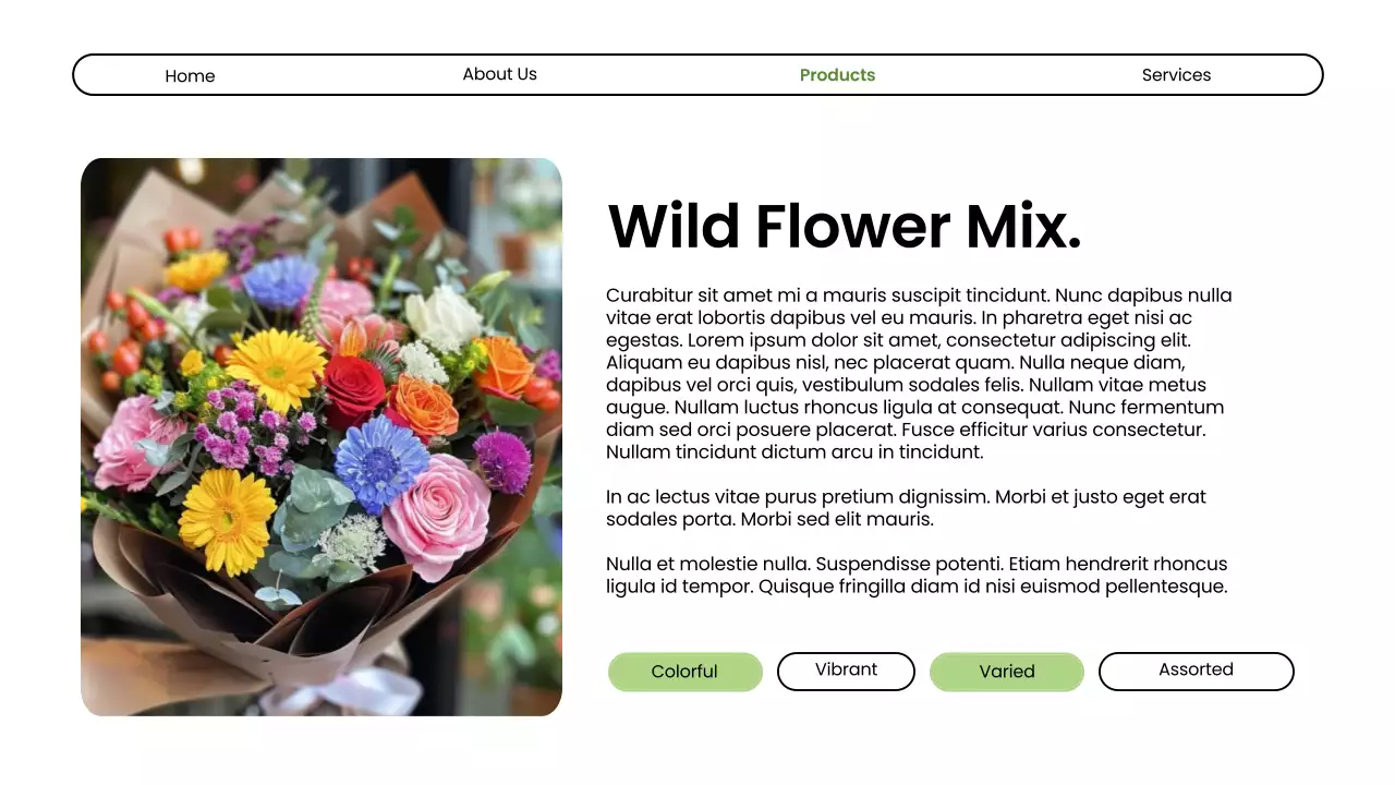 Green Modern Flower Promotion Presentation