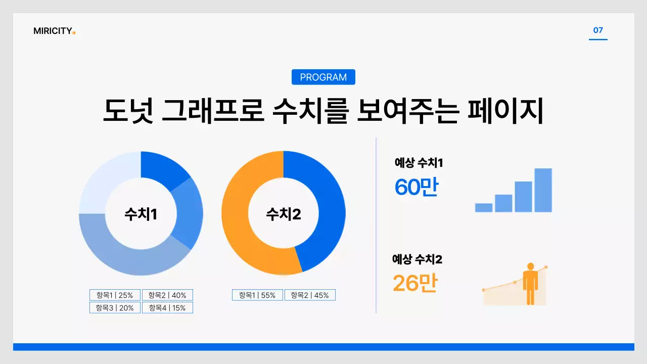 파랑과 회색의 심플한 공기업 보고서