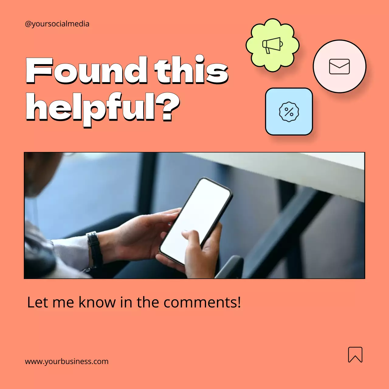 Coral Trendy Marketing Guide Social Media Post