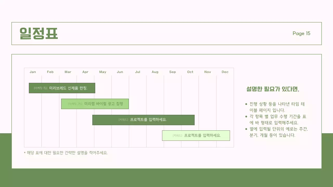초록과 핑크의 단순한 NGO 단체에서 사용하기 좋은 보고서