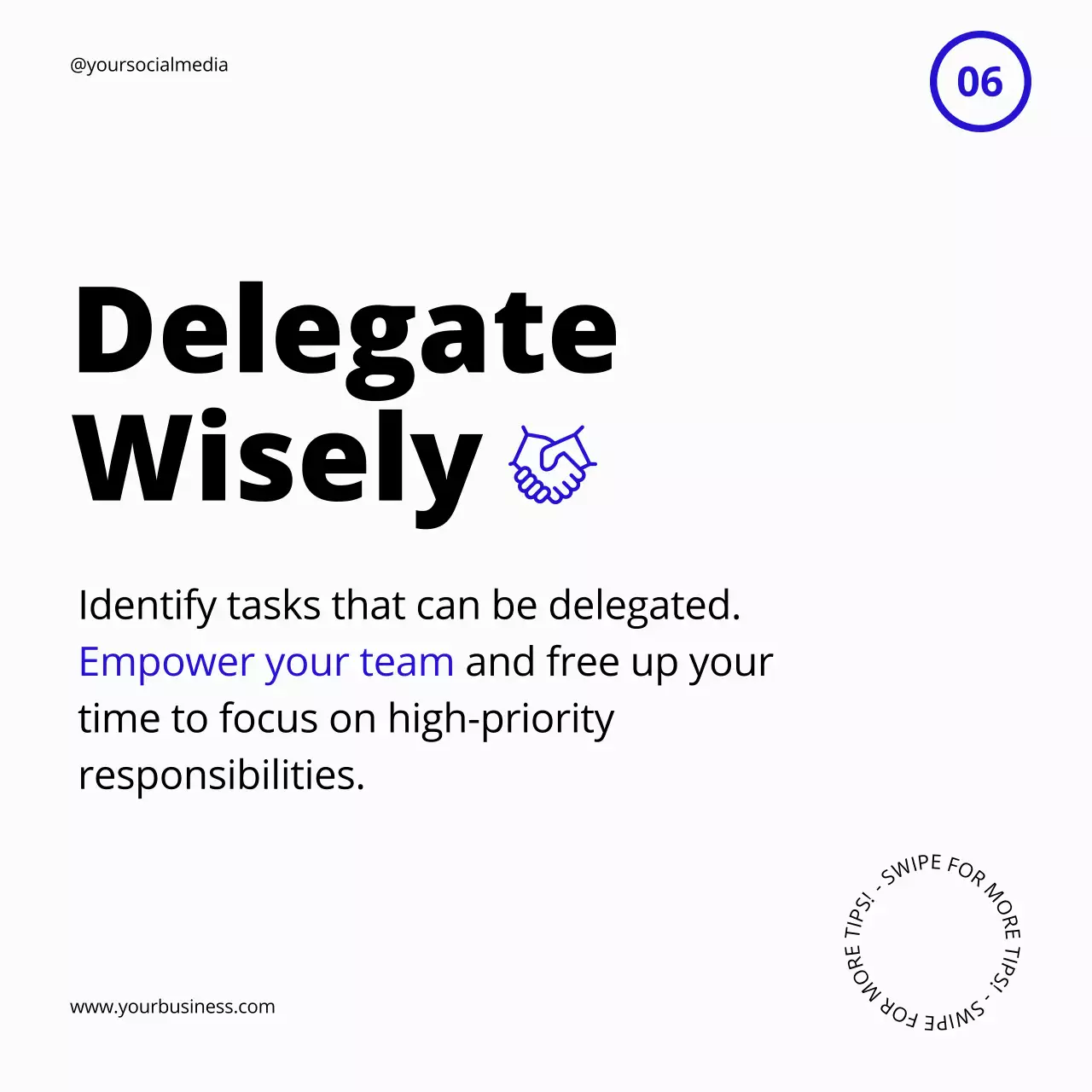 White Modern Productivity Guide Social Media Post