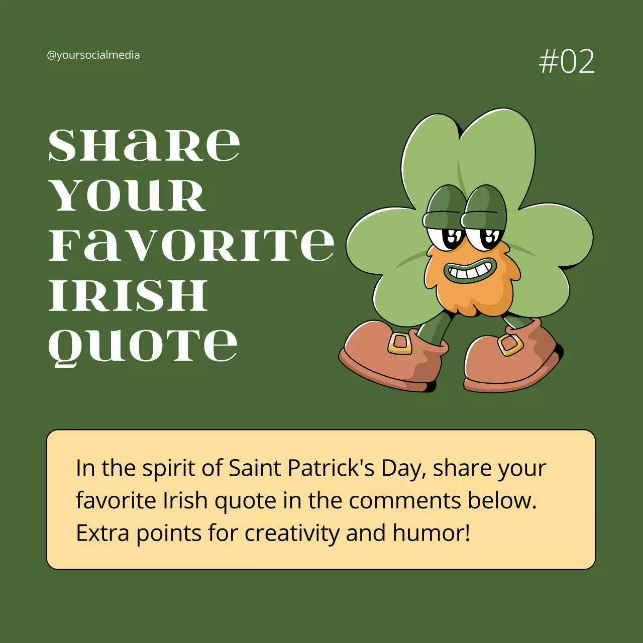 Green Comic Voucher Promotion Social Media Post