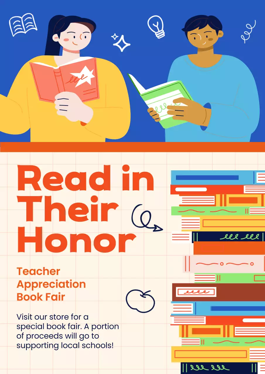 Blue Modern Book Promotion Poster