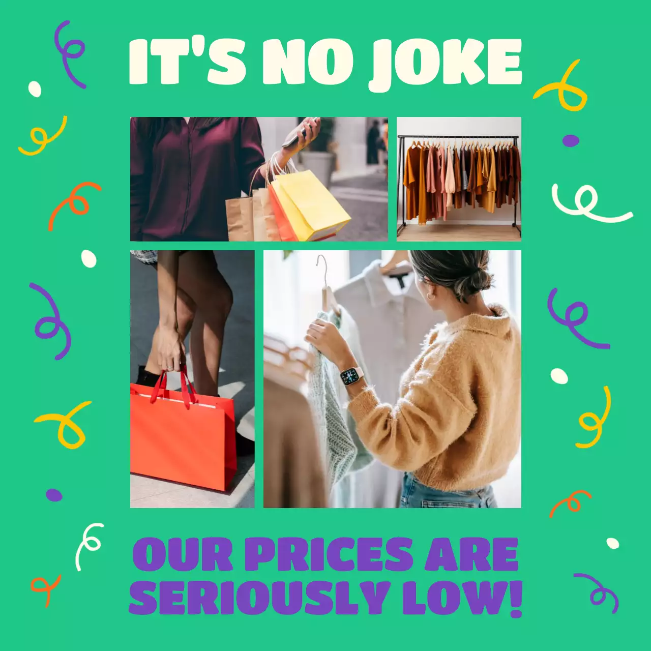 Colorful Trendy Sale Promotion Social Media Post