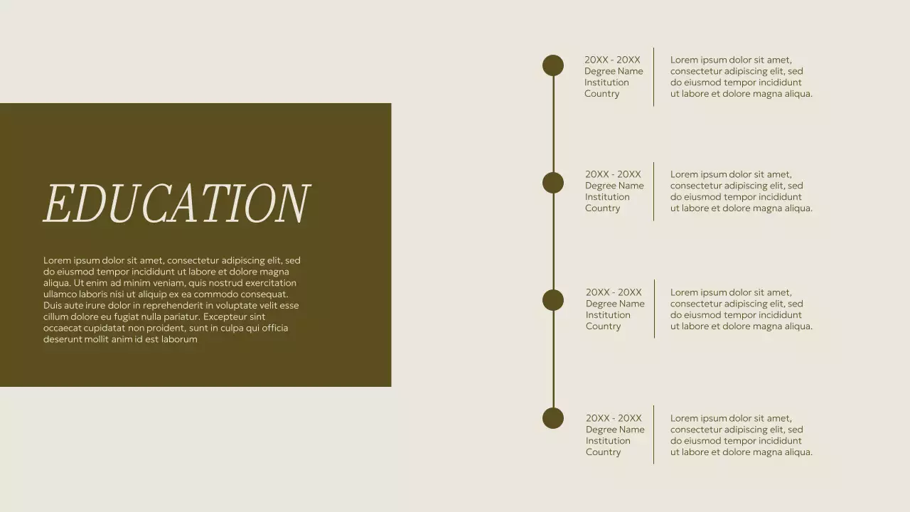 Beige Minimal Portfolio Resume Presentation