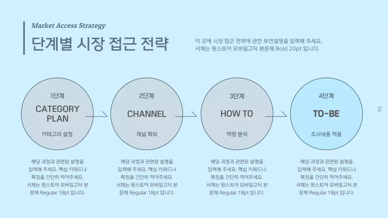 흑백과 하늘색의 심플한 식품 시장조사 보고서