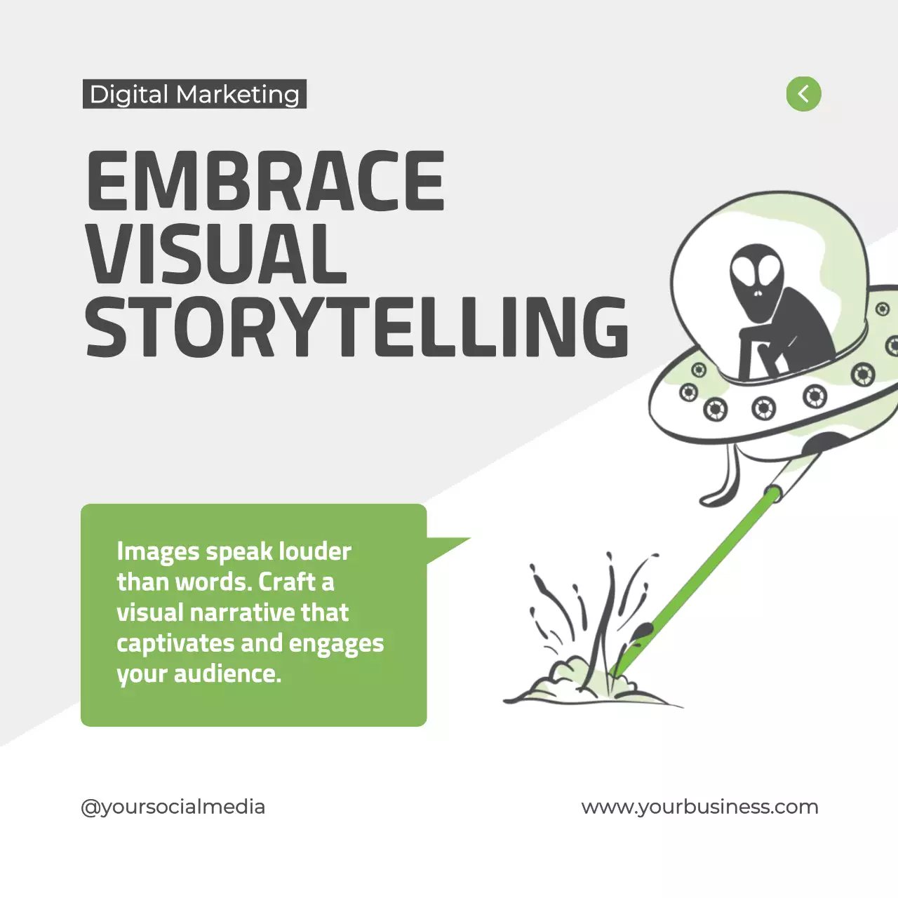 Green Modern Digital Marketing Guide Social Media Post