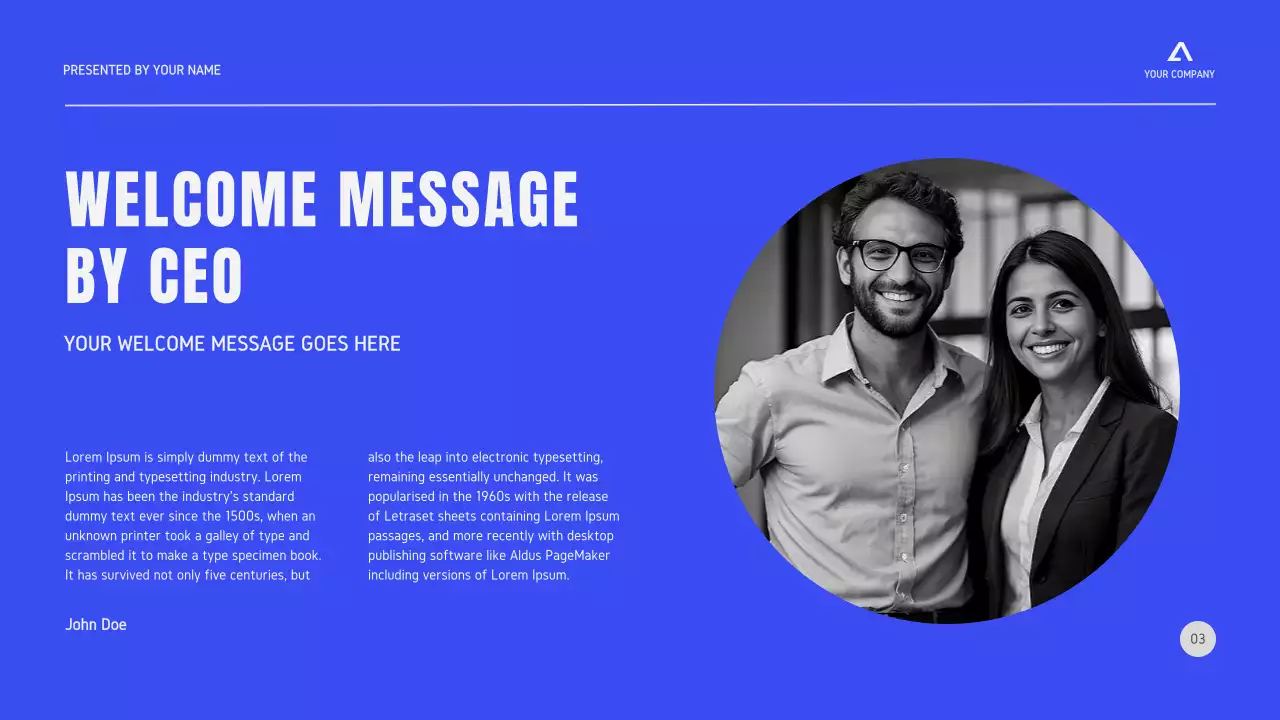 Blue Minimal Business Presentation