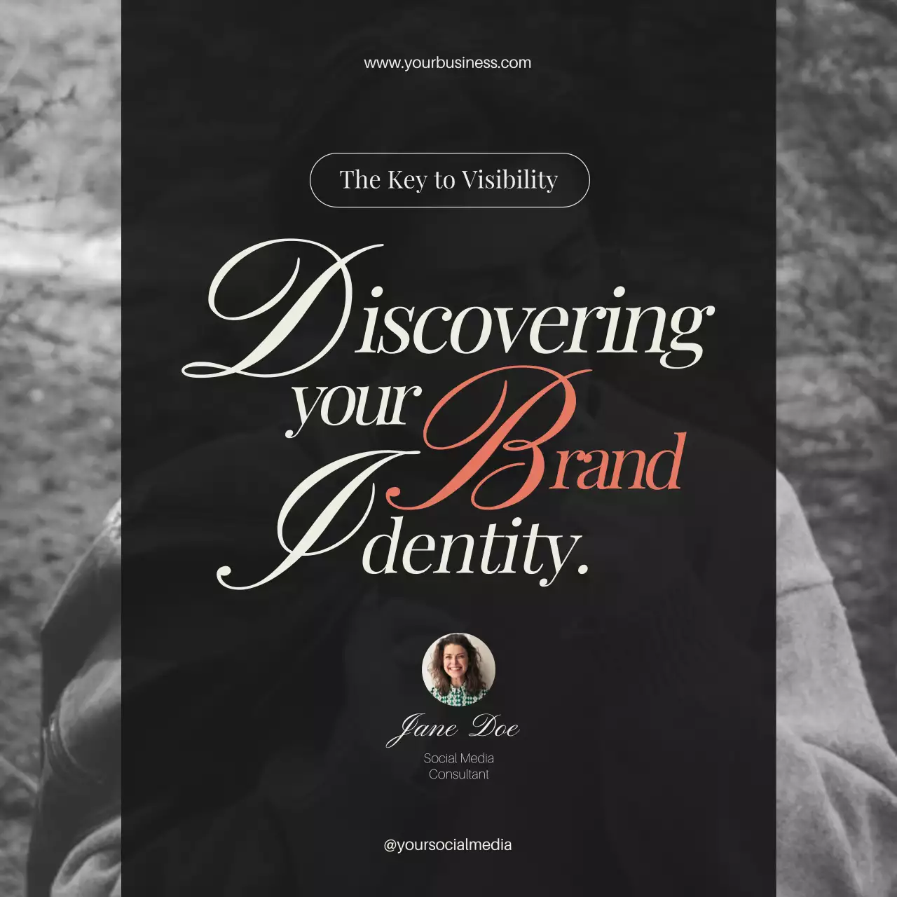 Black Elegant Brand Guide Social Media Post