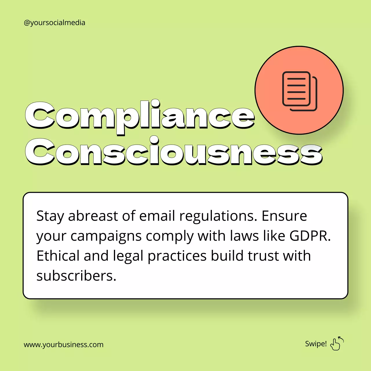 Coral Trendy Marketing Guide Social Media Post