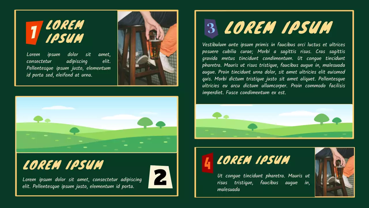 Bahan Belajar Scrapbook Retro Hijau dan Merah