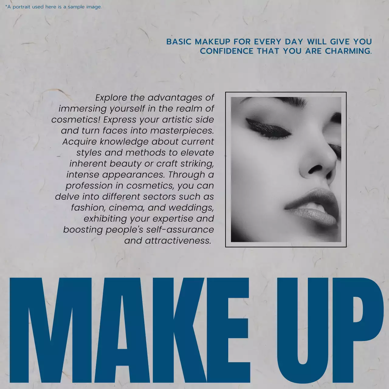 Blue Modern Makeup Promotion Social Media Post