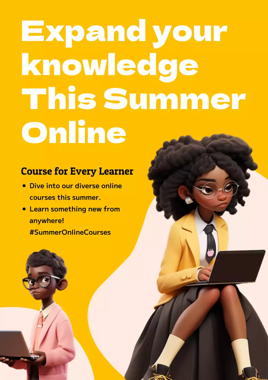 Yellow Modern Education Promotion Poster