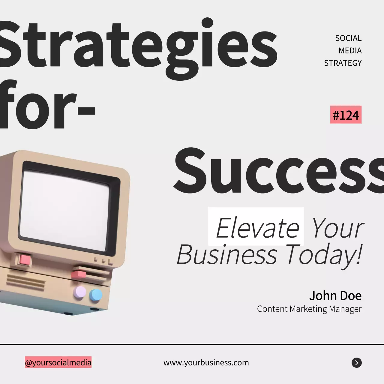 Beige Retro Business Promotion Social Media Post