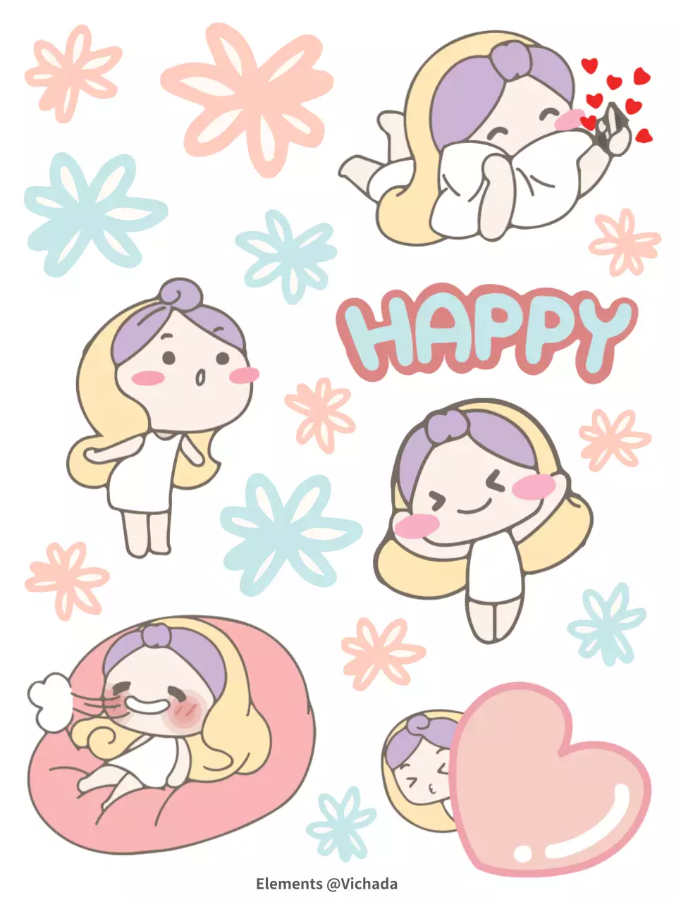 해피 걸 스티커