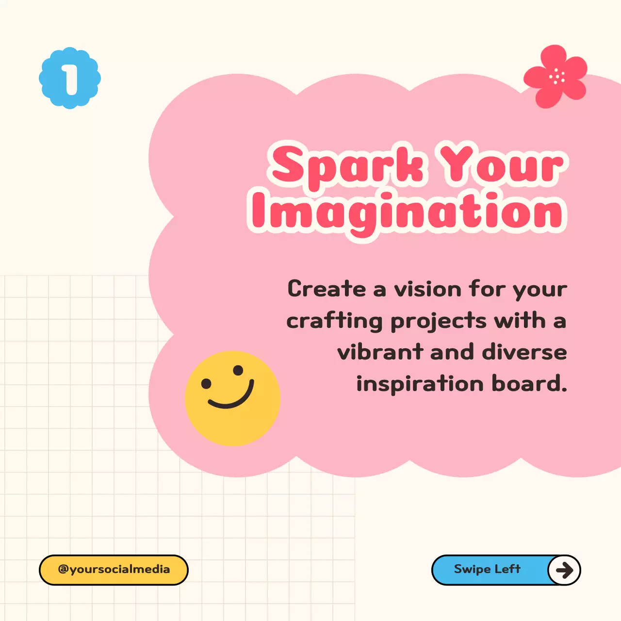 Pink Trendy Crafting Guide Social Media Post