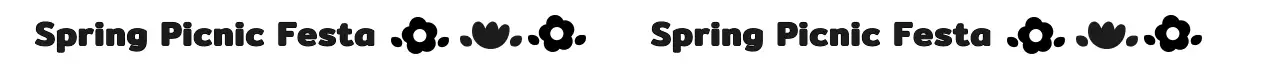 꽃 일러스트가 있는 귀여운 느낌의 봄 피크닉 페스티벌