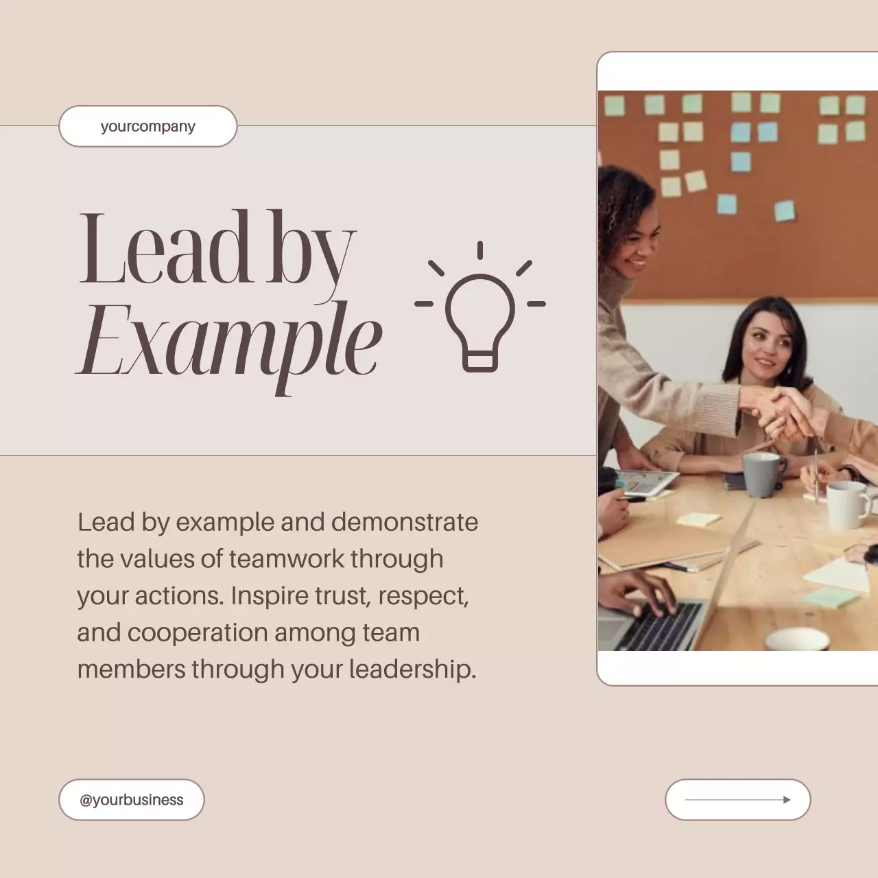 Beige Professional Teamwork Guide Social Media Post