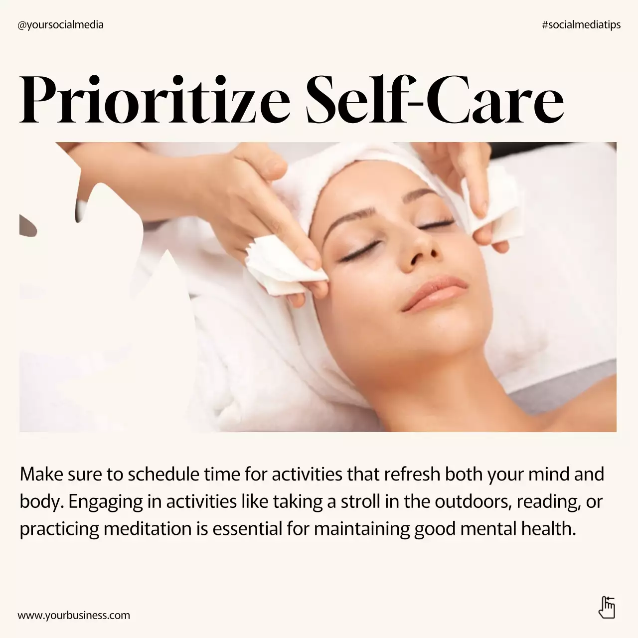 Beige Minimal Wellness Guide Social Media Post