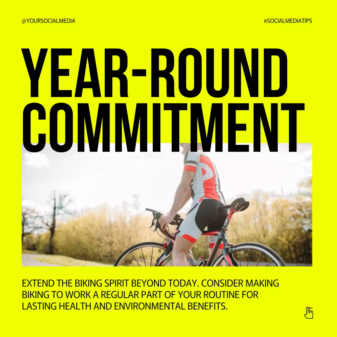 Grey Modern Bike Promotion Social Media Post